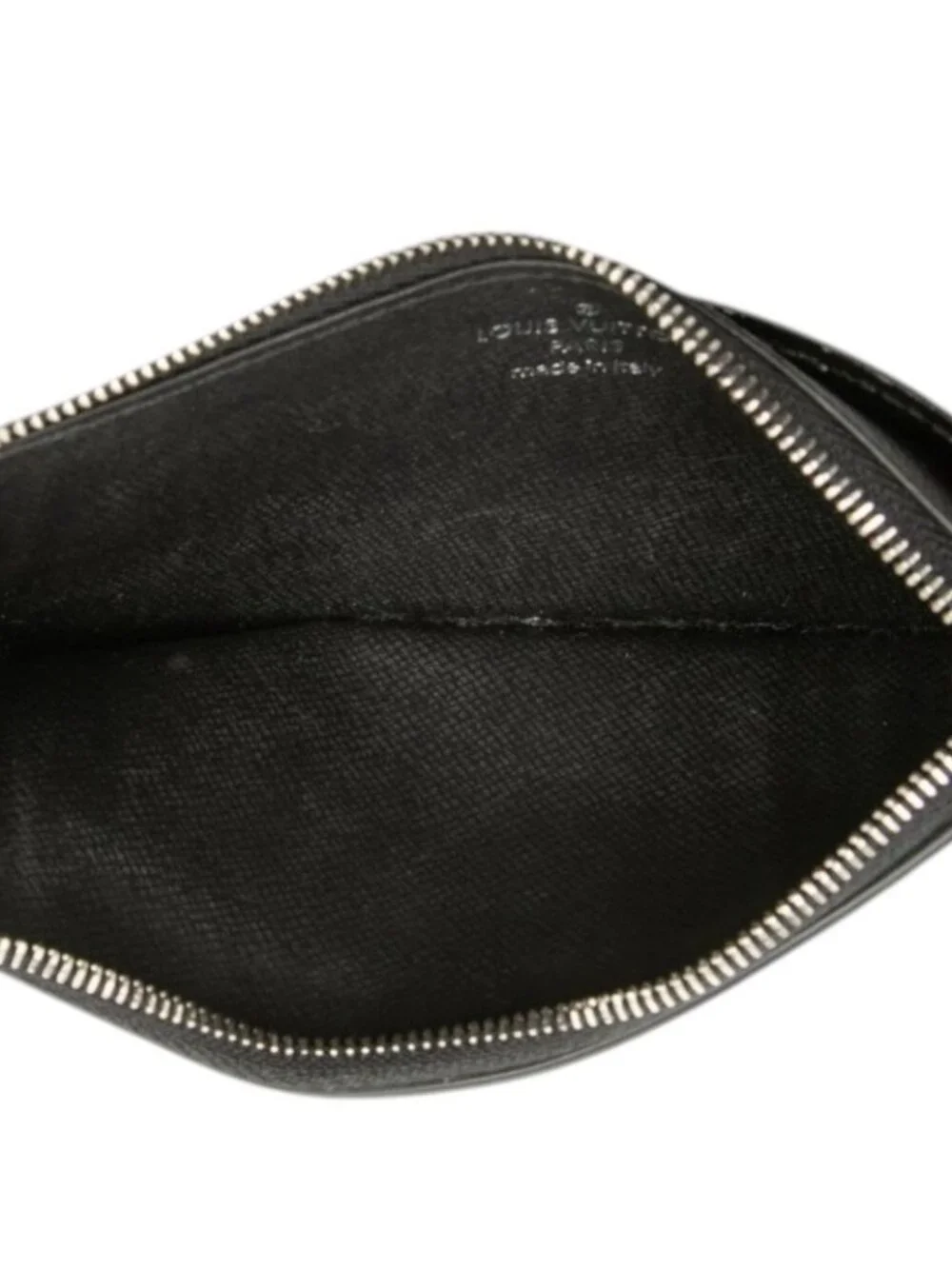 Louis Vuitton Monogram Eclipse Coin Card Holder Case Noir Black Leather